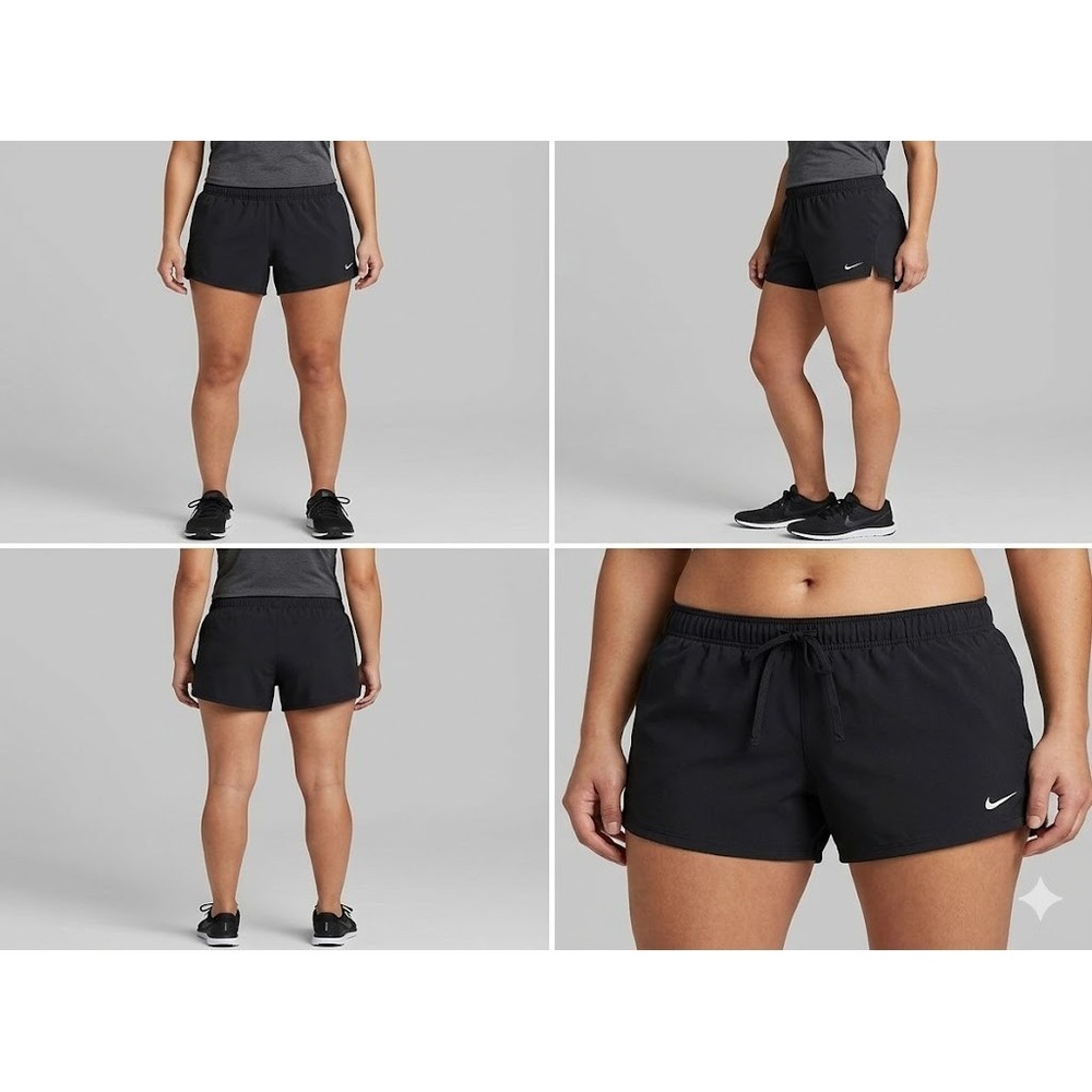 Nike Dri-Fit Athletic Shorts Womens M Black Sportswear Classic Sweat-Wicking